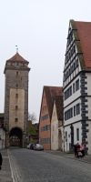 Tag 7 Blick auf den Spitalturm in Rothenburg ob der Tauber 