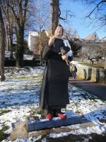 Ein Kunstwerk vorm Kloster Andechs - 