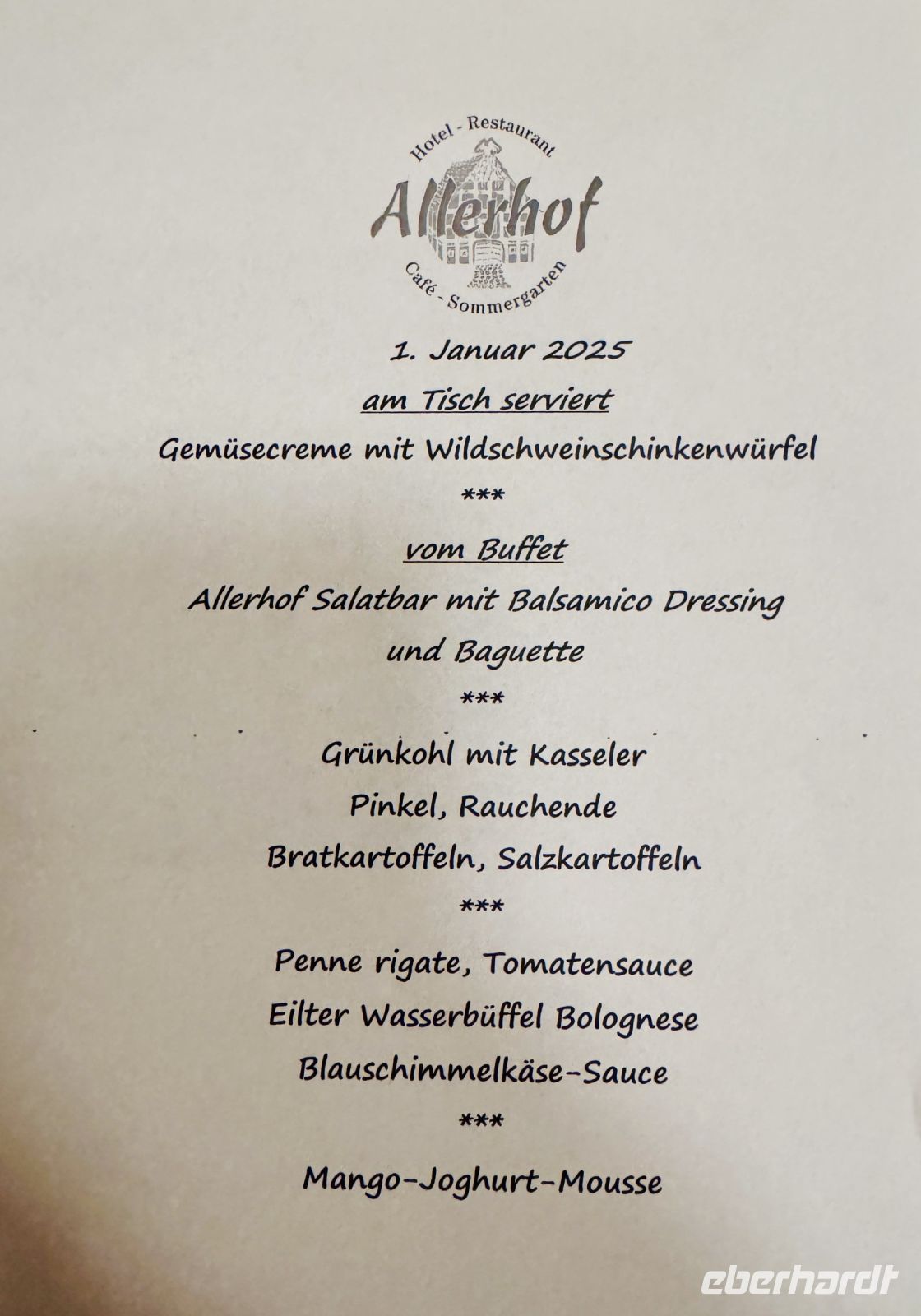 Tag 4 - Abendessen im Allerhof