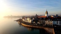 Blick vom Moleturm auf Friedrichshafen (Reise: Silvester am Bodensee).