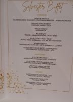 Menue Karte an Silvester