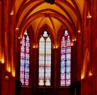 Gerhard Richter Fenster in der Abteikirche in Tholay