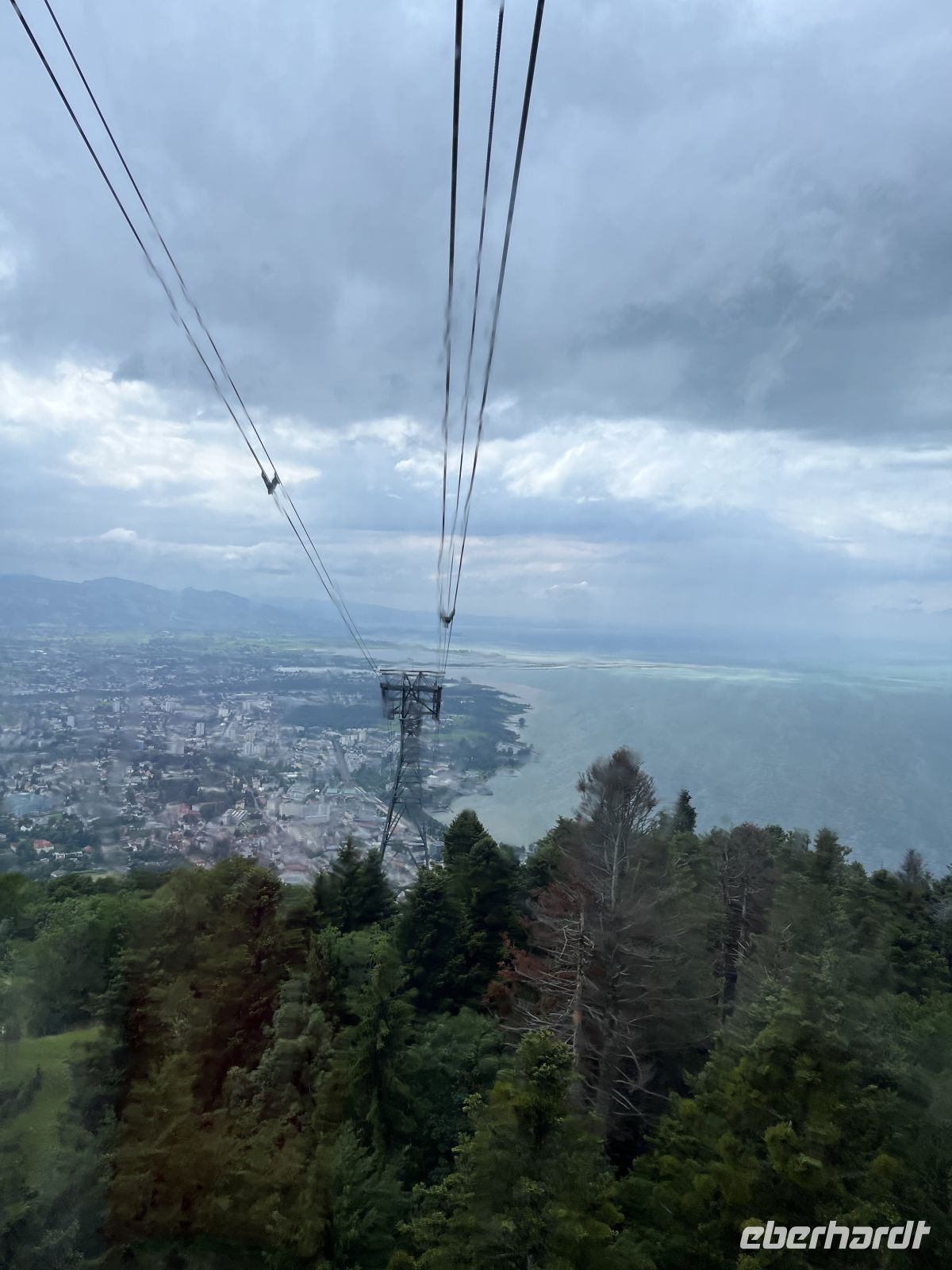 Bodenseerundreise 8.06.25 Bregenz - Auf dem Pfänder - Blick in die Stadt Bregenz