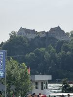 Bodenseerundreise 10.06.25   Rheinfall Schaffhausen - Blick auf Schloß Laufen