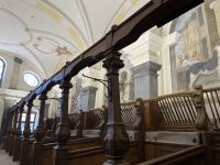 Bodenseerundreise 11.06.25  Schloß Salem- barocke Marstall- reich geschnitzte Pferdeboxen