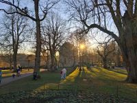Der Burggarten in der Abendsonne