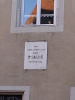 Gedenktafel an den Aufenthalt von Kaiser Friedrich III. im Jahre 1474