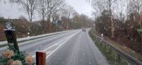 Schnee auf der Rückfahrt von Ostfriesland