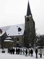 Vor der Marktkirche in Quedlinburg
