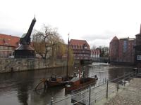 Lueneburg Hafen mit altem Kran