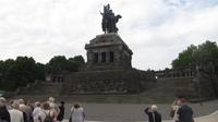 Am Deutschen Eck in Koblenz, am Zusammenfluss von Rhein und Mosel
