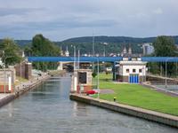 Erste Schleuse auf der Mosel