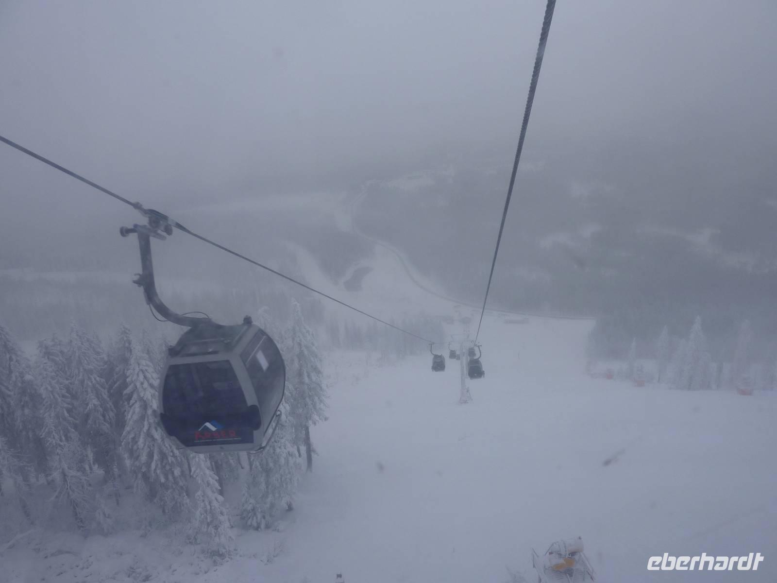 Gondelfahrt, nun wieder hinab