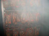 Beim Metzger, die Räucherkammer 