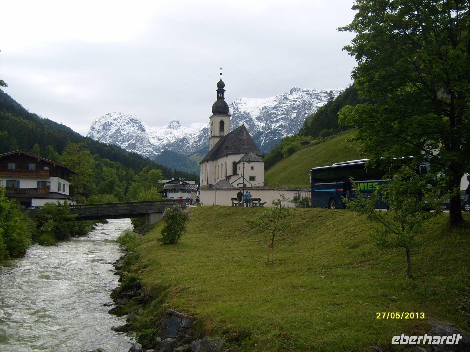tausenfach gemalt und fotografiert, Kirche von Ramsau und Reiteralpe