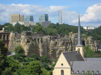 Blick auf dem Kirchberg zu Luxembourg