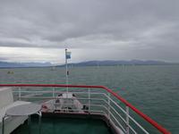 Kurs auf Friedrichshafen, im Hintergrund die Appenzeller Alpen