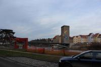 Füßgänger- und Radbrücke welche Deutschland und Polen verbindet