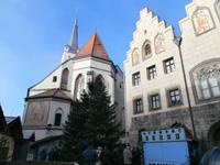 Frauenkirche und Rathaus in Wasserburg am Inn