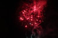 Höhenfeuerwerk um Mitternacht