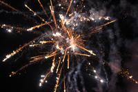 Höhenfeuerwerk um Mitternacht