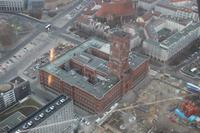 Blick auf das Rote Rathaus vom Fernsehturm