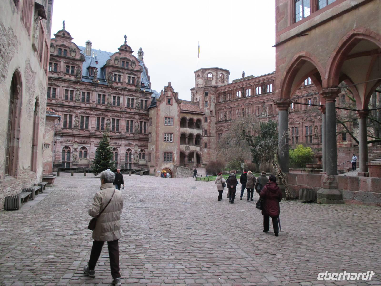 Der Innenhof des Schlosses Heidelberg