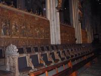 Gestühl im Kölner Dom in Eichenholz