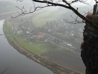Blick auf den Kurort Rathen von der Bastei