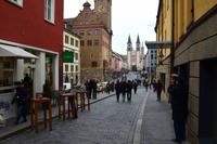 042 Würzburg - Blick in die Domstrasse mit Rathaus und Dom-St.-Kilian
