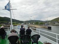 Einfahrt in Schleuse