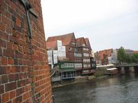 Blick vom Wasserturm auf den Hafen