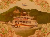 nostalgisches Gemälde des Schaufelraddampfers Goethe