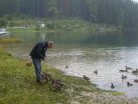 Frank beim Enten füttern