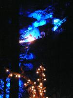 Feuershow am Wasserfall beim Triberger Weihnachtszauber