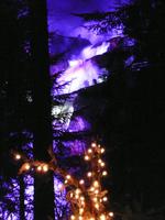 Feuershow am Wasserfall beim Triberger Weihnachtszauber
