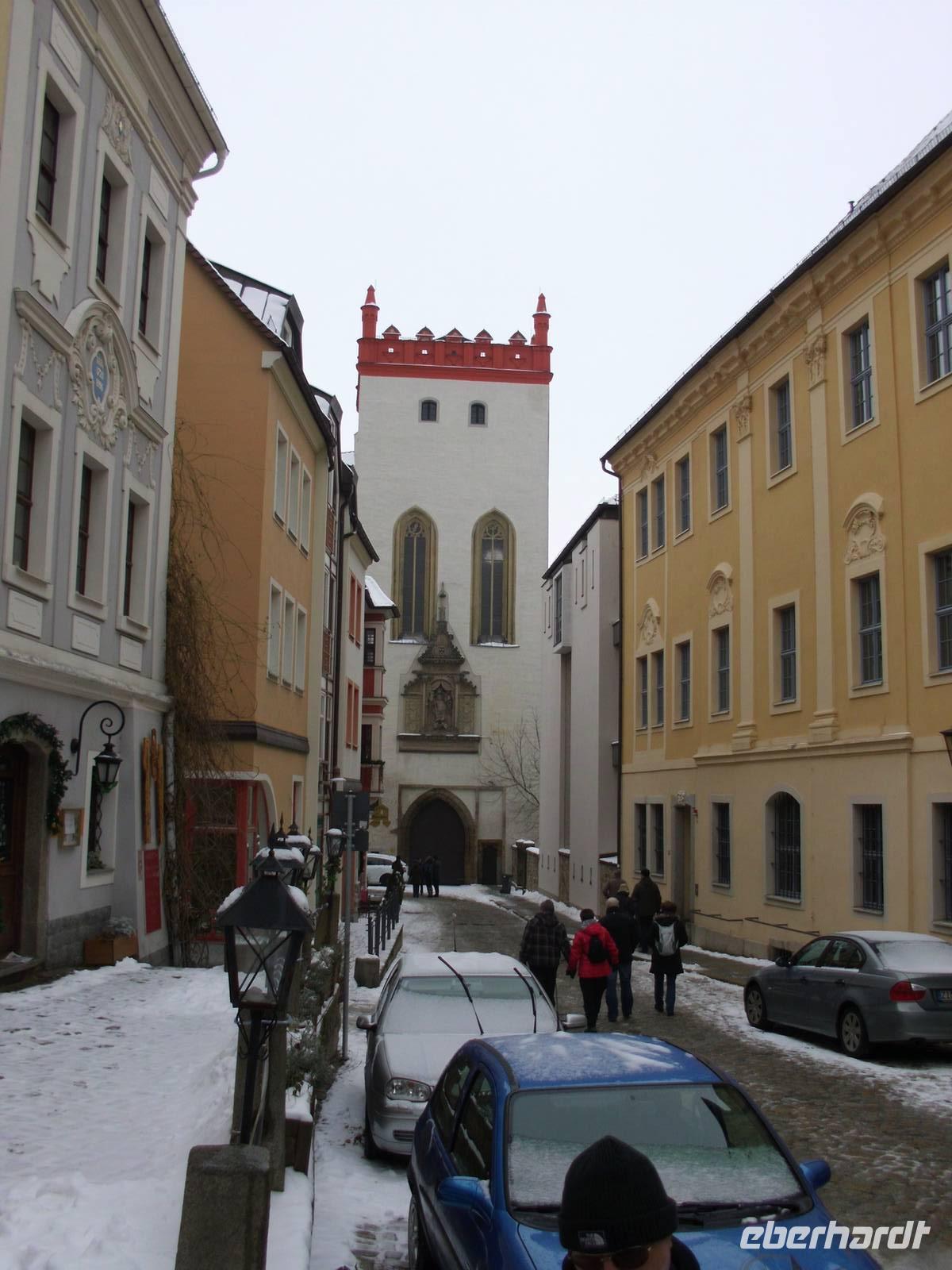 Historisches Tor der Ortenburg (Bautzen) mit König Mathias von Ungarn und Böhmen 