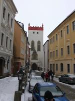 Historisches Tor der Ortenburg (Bautzen) mit König Mathias von Ungarn und Böhmen 