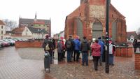 Wismar vor den Resten der Marienkirche