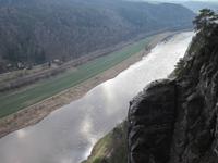 Blick von der Bastei in das Elbtal
