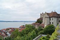Das Alte Schloss von der Terasse des Neuen Schlosses ausgesehen. 