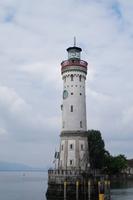 Leuchtturm mit Turmuhr. Lindau