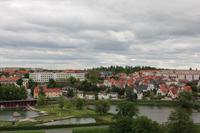 Blick vom Bergfried Grossenhain zum Naturbad