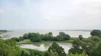 Blick vom Kirchturm auf den Wustrower Hafen