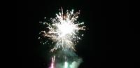 Feuerwerk am Strand