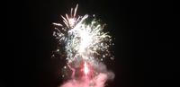 Feuerwerk am Strand