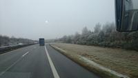 Hinfahrt durch den angehenden Winter