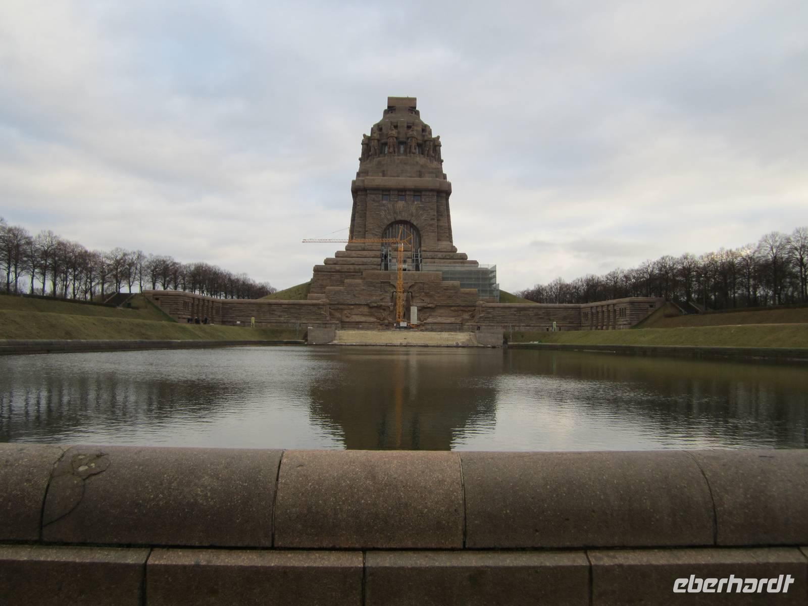 Pause am Völkerschlachtdenkmal in Leipzig