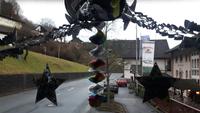 Silvester-Dekoration im Bus