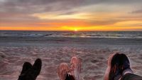 Sonnenuntergand am Strand von Dierhagen Tag 5
